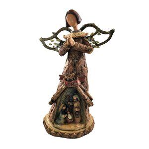 Angel Music Box Nativity Scene Plays "Silent Night" Roman Giftware JH1825200
